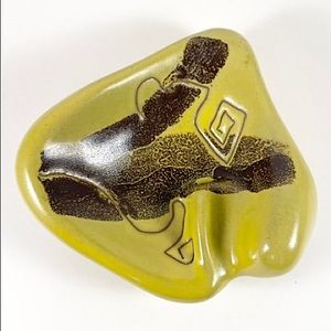 Vintage atomic midcentury modern redware ashtray